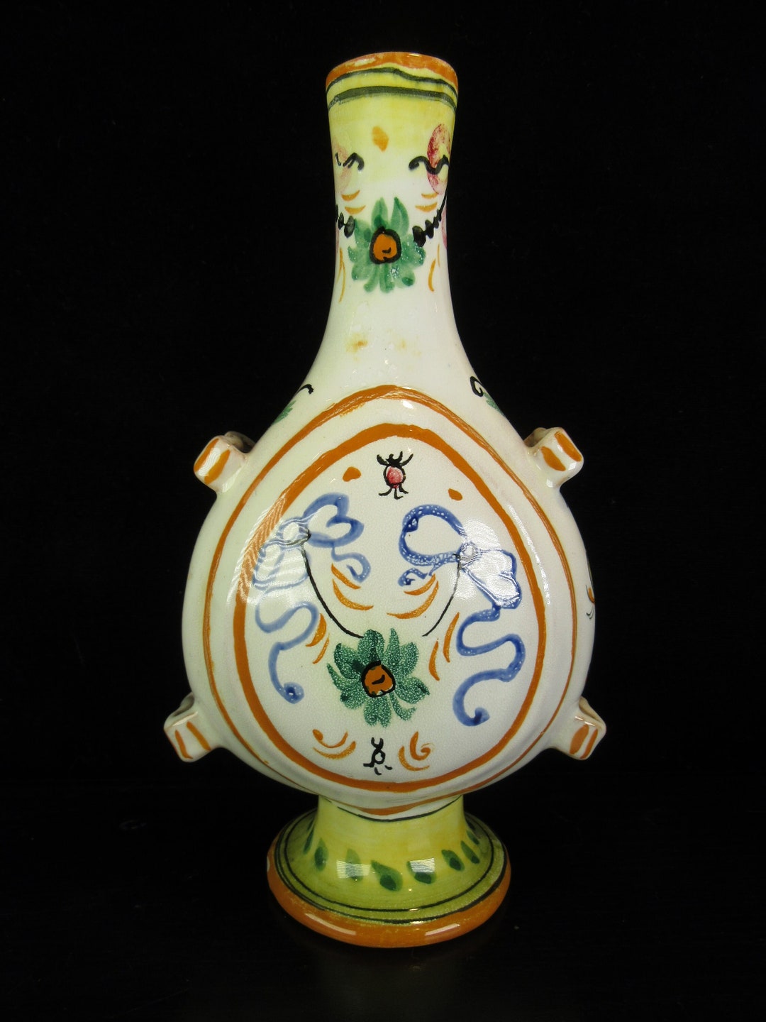 Vintage Hand Painted Italian Pottery Vase Jug Marked Italy Paul's 4794 ...