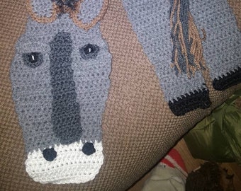 Crocheted Donkey scarf