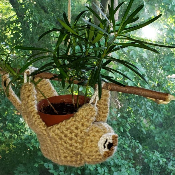 Hanging Sloth Planter Etsy