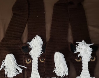 Crochet Horse scarf
