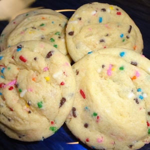 Super Soft Homemade Sprinkle Vanilla Pudding Cookies (2 Dozen)