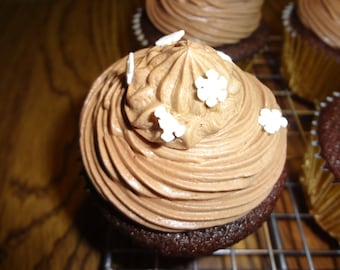 Chocolate and Coffee Lovers Homemade Kahlua Chocolate Cupcakes (10 Cupcakes)