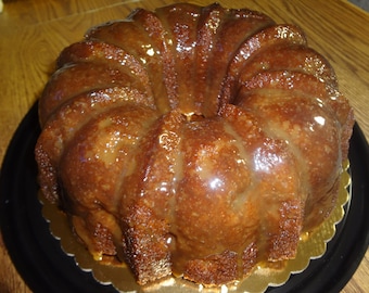 Tender and Moist Homemade Brown Sugar Glazed Apple Bundt Cake (10")