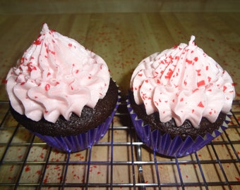 Decadent Homemade Dark Chocolate Cupcakes With a Fresh Raspberry Frosting (13 Cupcakes)