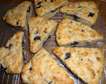 Tender Homemade Blueberry Buttermilk Scones (8 Scones)
