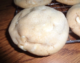 Sweet and Chewy Homemade Guittard White Chocolate Stuffed White Chocolate Chip Cookies (2 Dozen)