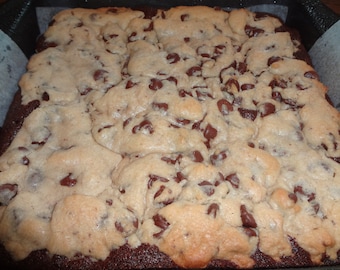 Mouthwatering Homemade Cookie Dough Brownies (9" x 9" Tray)