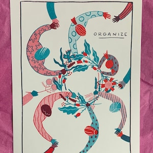 ORGANIZE - risograph print