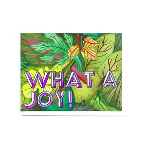 Qué tarjeta de greens Joy - tarjeta de ánimo tarjeta de celebración felicitaciones tarjeta de agricultura tarjeta de jardinería tarjeta