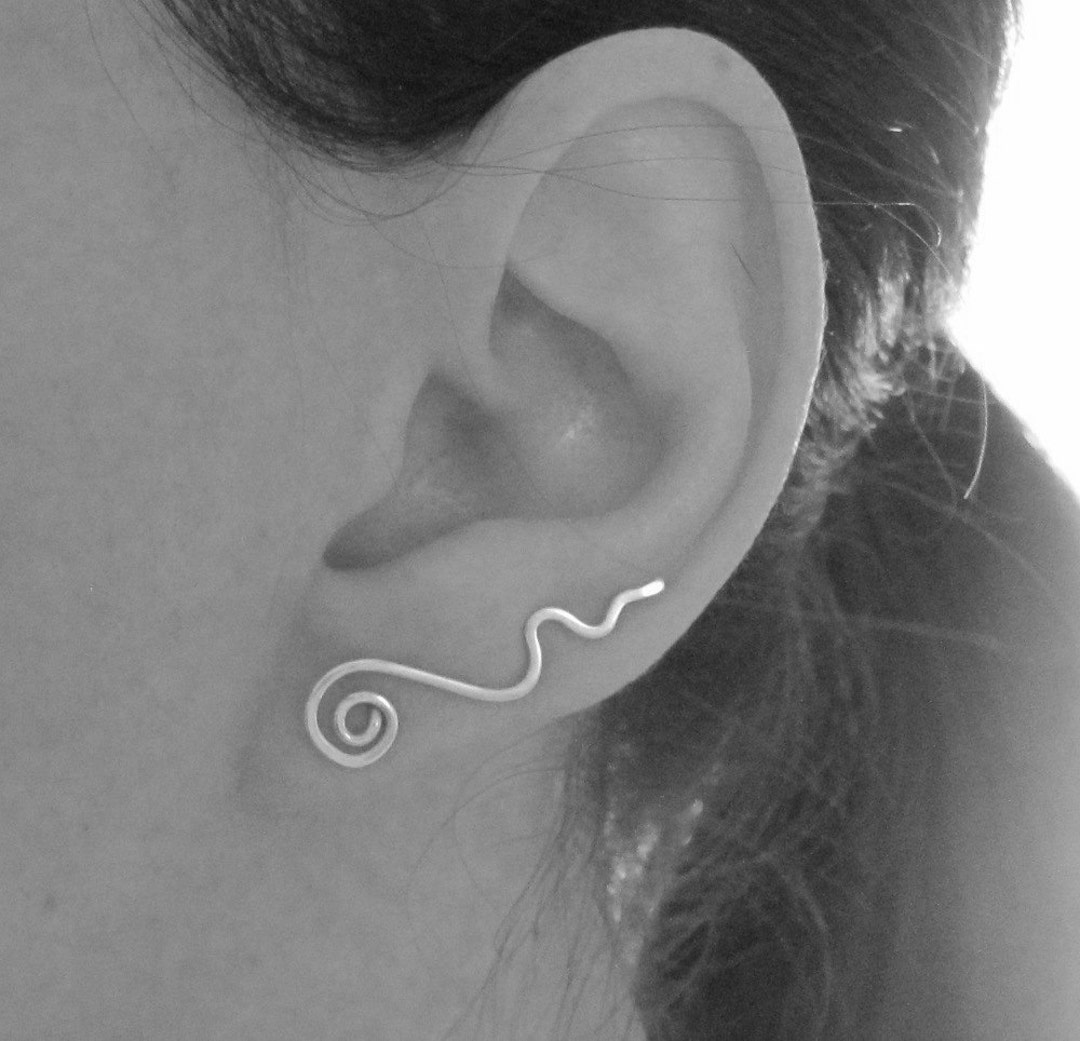 Ear Crawler Earrings Ear Crawlers up the Ear Earrings Happy Etsy UK