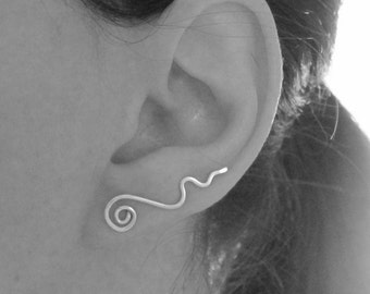Ear Crawler Earrings, Ear Crawlers, Up the Ear Earrings, Happy Snail