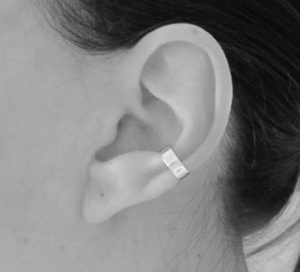 Simple Ear Cuff Chunky Ear Cuff Minimalist Ear Cuff Silver | Etsy