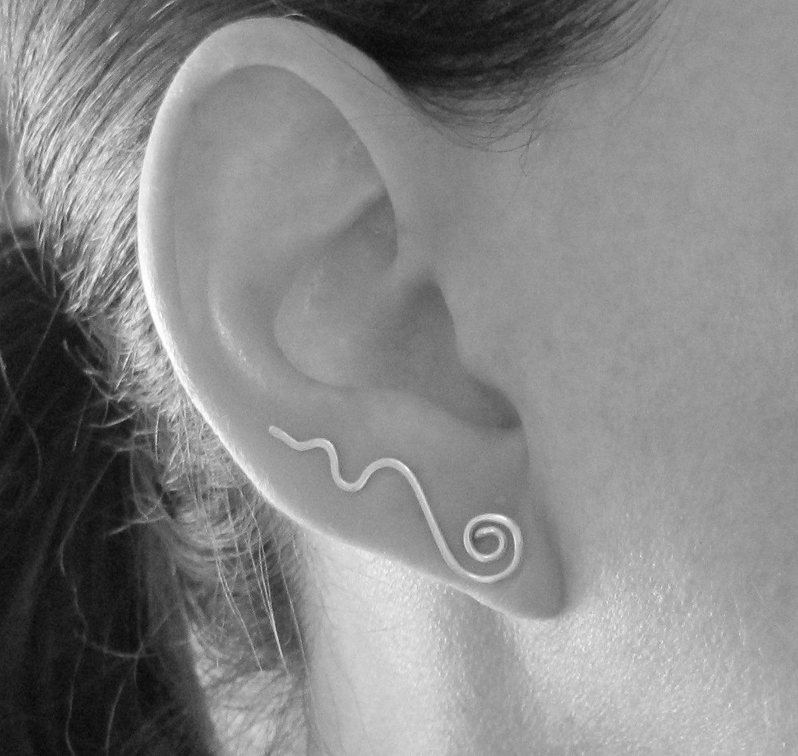 Ear Crawler Earrings Ear Crawlers up the Ear Earrings Happy Etsy