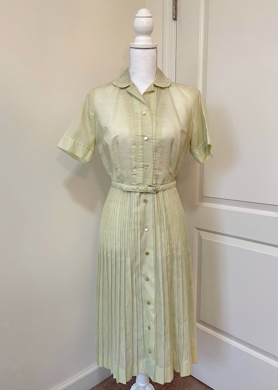 Handmade Pleated - Vintage Dress - image 1