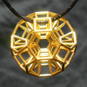 432 Hz Resonance Pendant 3D Sacred Geometry Stargate Portal Phi Harmony golden ratio Amulet image 1