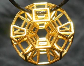 432 Hz Resonance Pendant 3D Sacred Geometry Stargate Portal ※ Phi Harmony golden ratio Amulet