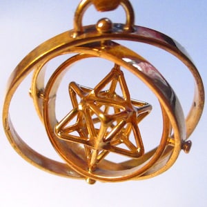 Tantric Star 3D-SPIN pendant or Earrings, 3D Sacred Geometry Jewelry image 5