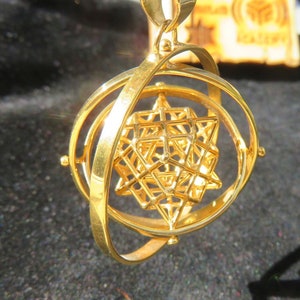 Spinning Tantric Terra Prana Cube Sacred Geometry 3D Jewelry image 1