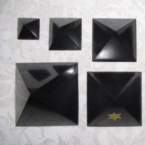 SILVER SHUNGITE Pyramids + Cubes for EMF-Protection