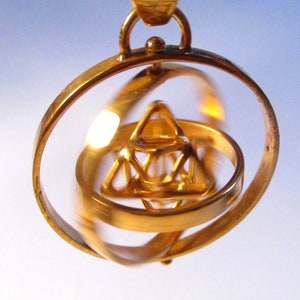 Tantric MerKaBa Star 3D-SPIN pendant or Earrings, 3D Sacred Geometry