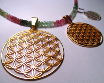 Flower of Life Jewelry pendant / earrings ※ lasercut Sacred Geometry fine GOLD SILVER gifts