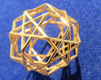 Solar Magic Dodeca 12 Pentagrams ※ 3D printed Sacred Geometry Gift ※ Phi golden mean ratio