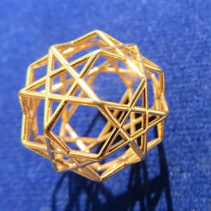 Solar Magic Dodeca 12 Pentagrams ※ 3D printed Sacred Geometry Gift ※ Phi golden mean ratio