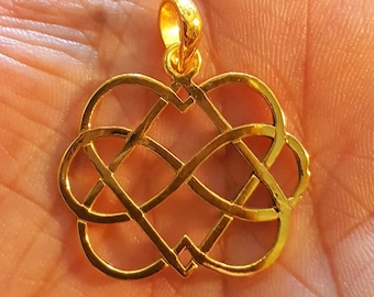 Infinity Love Jewelry, Gold or Silver Hearts for tantric Lovers