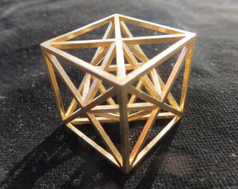 Metatrons Cube 3D ※ Sacred Geometry Designer Jewelry [in stock - r2go]