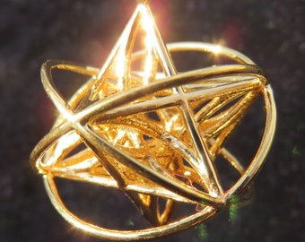 Orbital Star of Life ™ - Sacred Geometry 3D Jewelry: MerKaBa + Flower of Life pendant