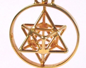 Tantric Star with SPIN pendant: MerKaBa Sacred Geometry 3D Jewelry