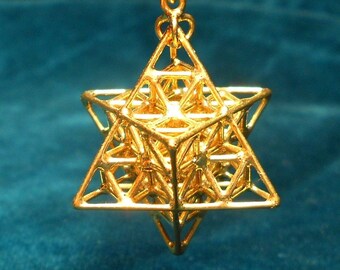 TANTRIC MATRIX: fractal pendant of 7 MerKaBa&#39;s 15 Octahedrons 56 Tetrahedrons &gt; Sacred Geometry 3D golden ratio Jewelry