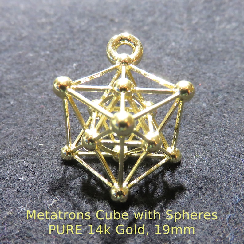 Metatrons Cube 3D Gift pendant MerKaBa Octahedron Tantric Star Silver Gold Sacred Geometry Jewelry image 7