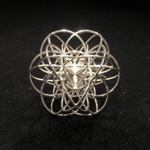 3D Seed of Life 33mm ※ etheric Sacred Geometry gift, fine 3D printed pendant