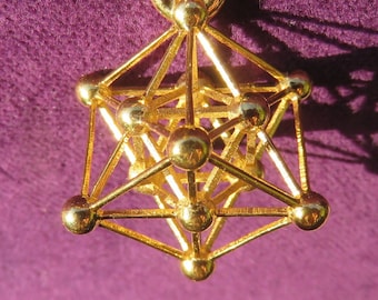 Metatrons Würfel 3D ※ Heilige Geometrie Schmuck Silber Gold + mehr