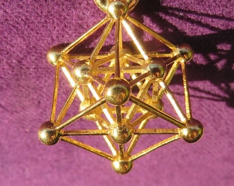 Metatrons Cube 3D ※ Gold Silver Sacred Geometry Jewelry