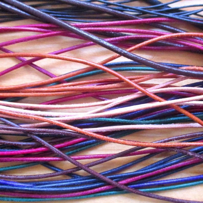 Vintage Leather Cord Natural Dye Durable Goat Leather Lacing Etsy UK