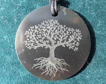 SHUNGITE EMF Pendants : Tree of Life, Flower of Life, Yin-Yang, Donut-Shield, Protection from WiFi, Smart Phones, Laptop, PC