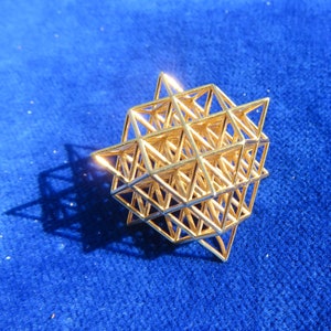 64 Tetrahedron Grid 3D printed Sacred Geometry, the 3D Flower of Life image 7