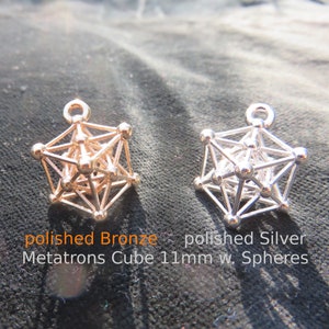 Metatrons Cube 3D Spinner pendant Sacred Geometry Jewelry image 8