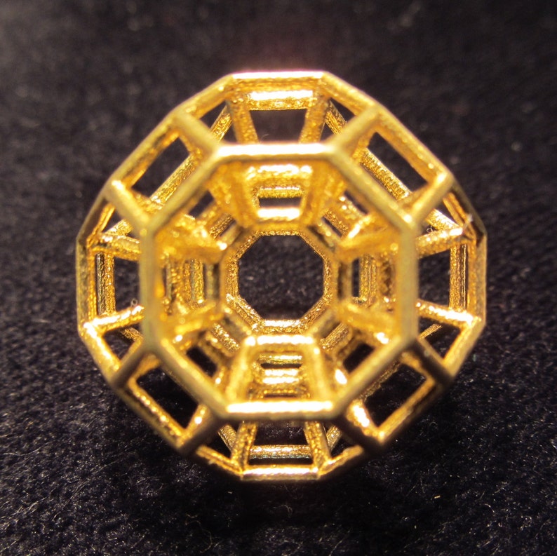 432 Hz Resonance Pendant 3D Sacred Geometry Stargate Portal Phi Harmony golden ratio Amulet image 4