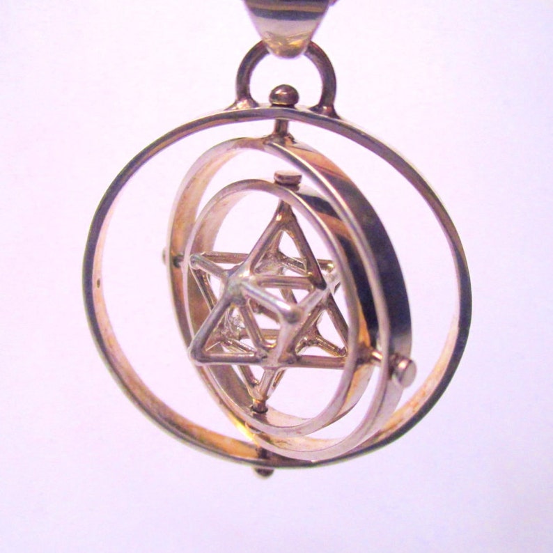 Tantric Star 3D-SPIN pendant or Earrings, 3D Sacred Geometry Jewelry image 7