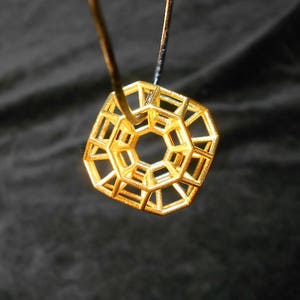 432 Hz Resonance Pendant 3D Sacred Geometry Stargate Portal Phi Harmony golden ratio Amulet image 2