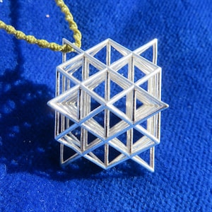 64 Tetrahedron Grid 3D printed Sacred Geometry, the 3D Flower of Life image 4