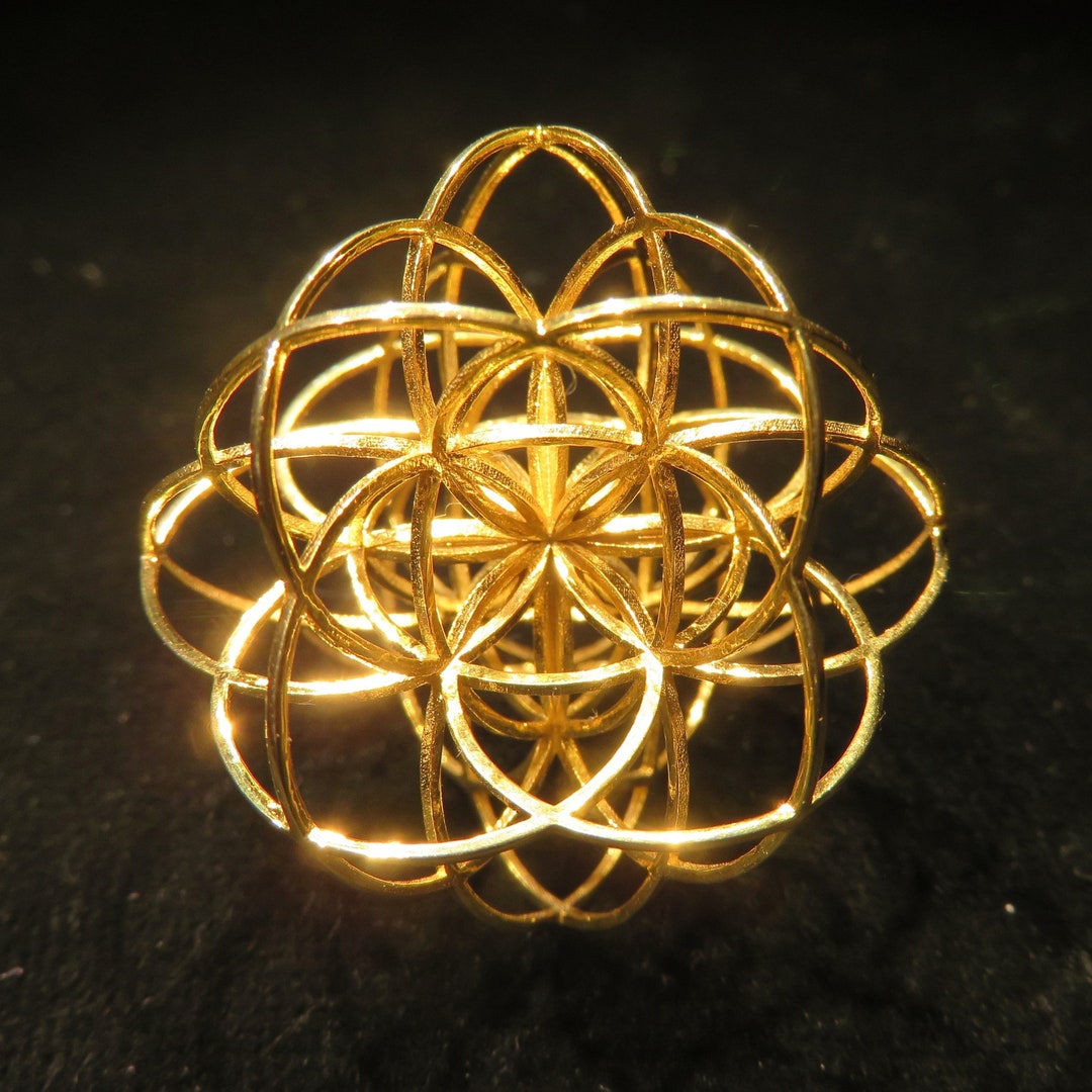 Seed of Life 3D Sacred Geometry Pendant, Magical 3D Printed Jewelry ...