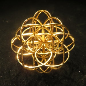 Seed of Life 3D 22mm ※ etheric Sacred Geometry gift, fine 3D printed pendant or Earrings