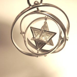 Tantric Star 3D-SPIN pendant or Earrings, 3D Sacred Geometry Jewelry image 9