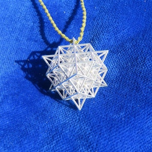 64 Tetrahedron Grid 3D printed Sacred Geometry, the 3D Flower of Life image 2