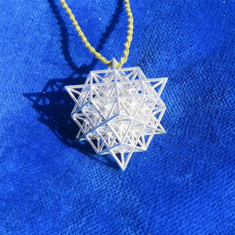 64 Tetrahedron Grid 3D printed Sacred Geometry, the 3D Flower of Life image 2