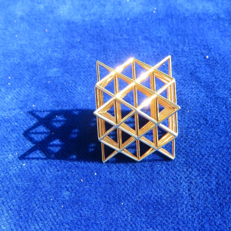 64 Tetrahedron Grid 3D printed Sacred Geometry, the 3D Flower of Life image 6